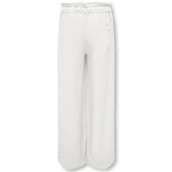 Pantalon large en lin Cloud Dancer Caro pour enfants uniquement