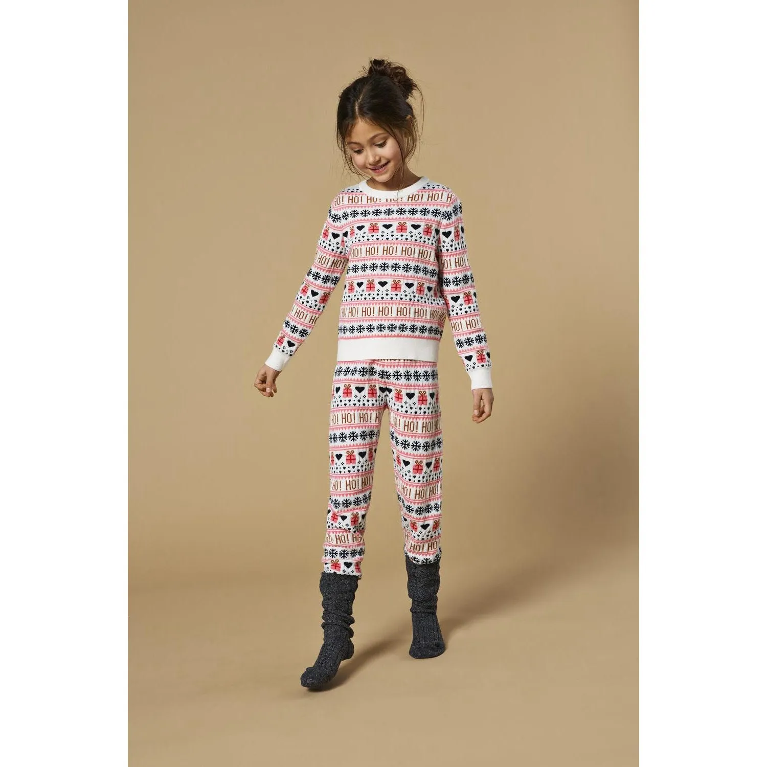 Pantalon tricoté Cloud Dancer Cadeau de Noël Exclusivement pour Enfants