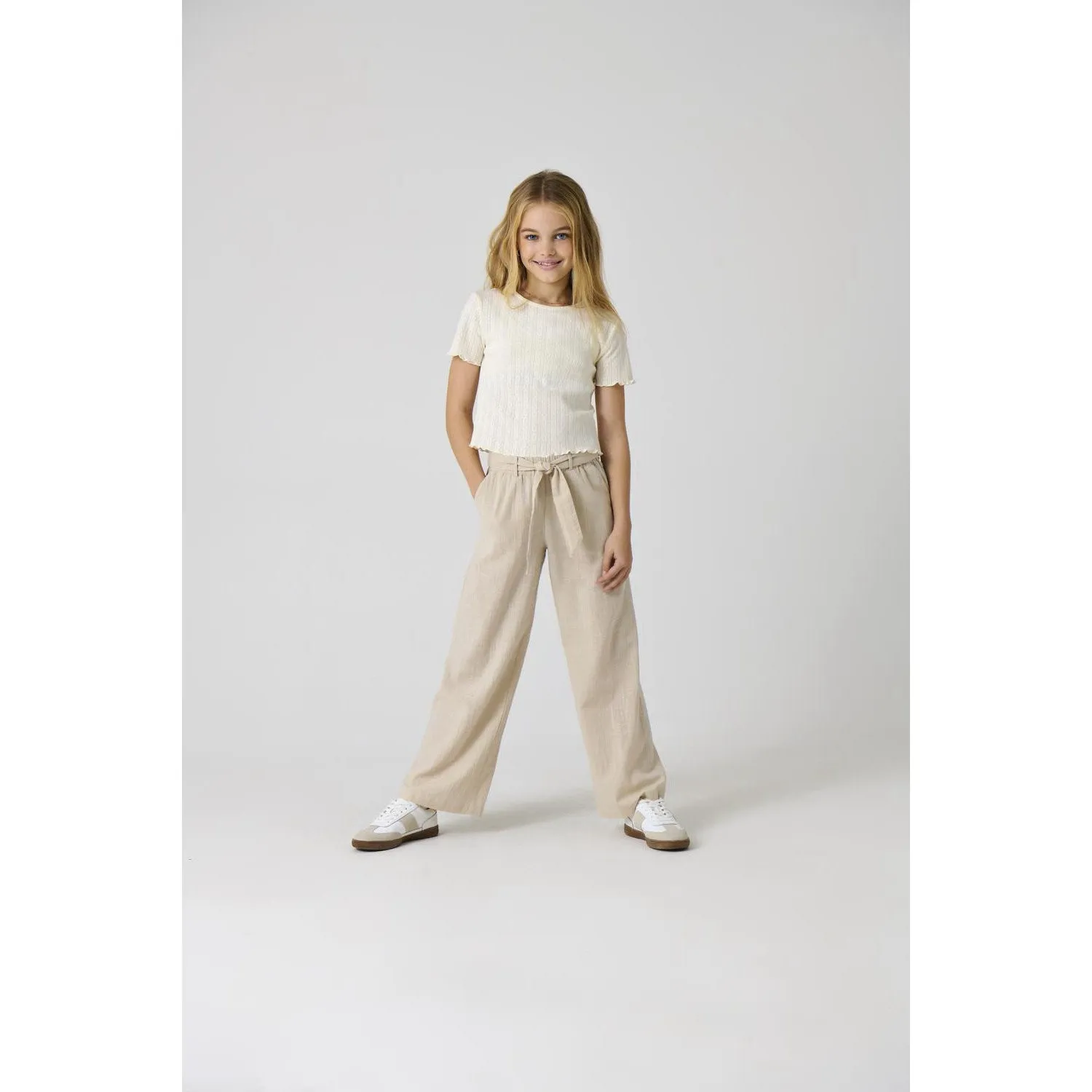 Pantalon à enfiler en mélange de lin Moonbeam Siesta pour enfants exclusivement Noos Kids Only