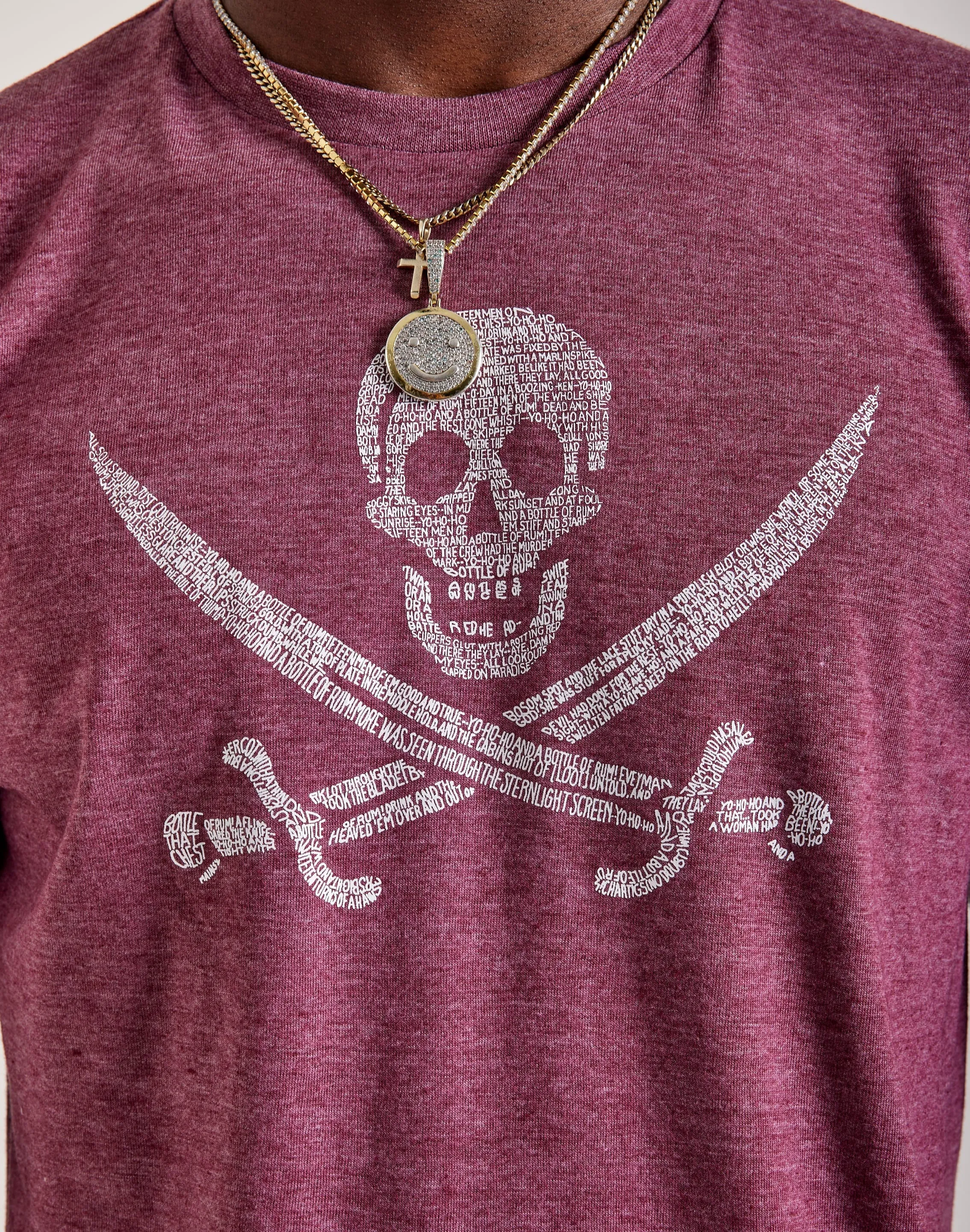 T-shirt Pirate Crâne Pop Art LA avec Motif Typographique