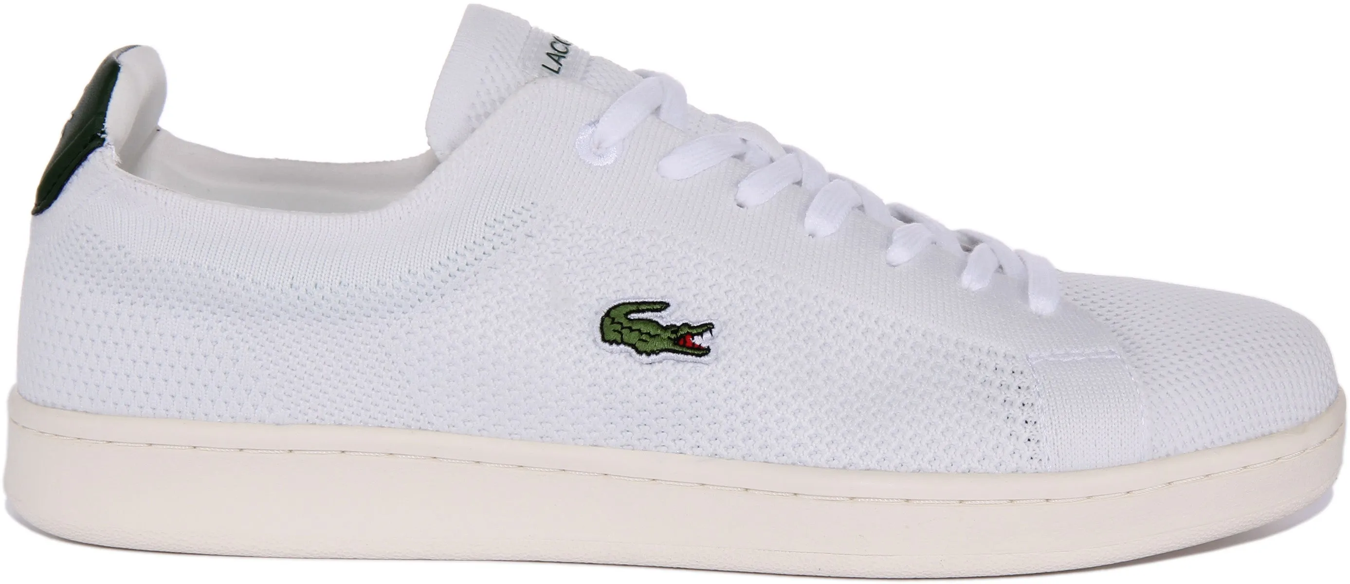 Lacoste Carnaby Piqué en Blanc et Vert pour Homme Chaussures Lacoste