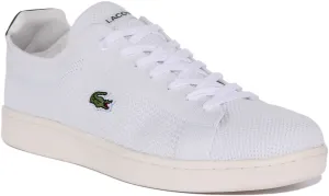 Lacoste Carnaby Piquee In White Green For Men Shoes Lacoste