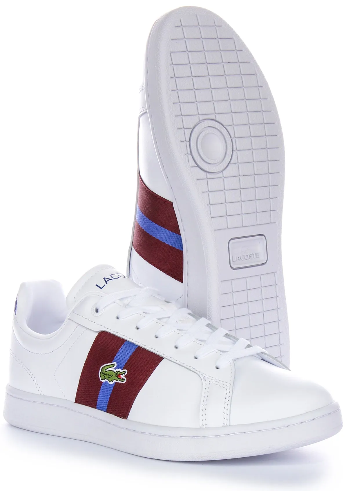 Lacoste Carnaby Pro CGR en Blanc Bourgogne pour Hommes Chaussures Lacoste