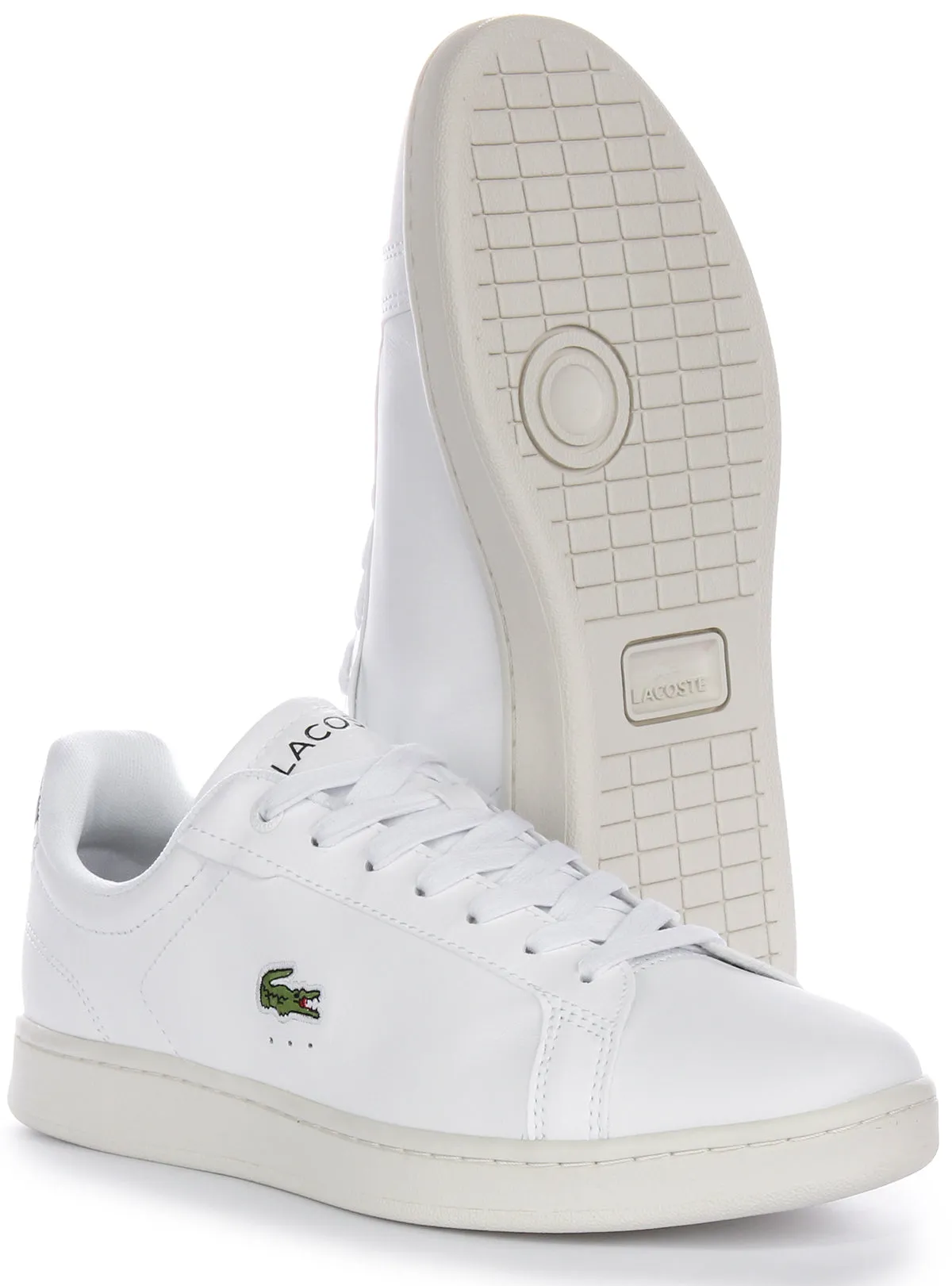 Lacoste Carnaby Pro En Blanc Vert Pour Hommes Chaussures Lacoste