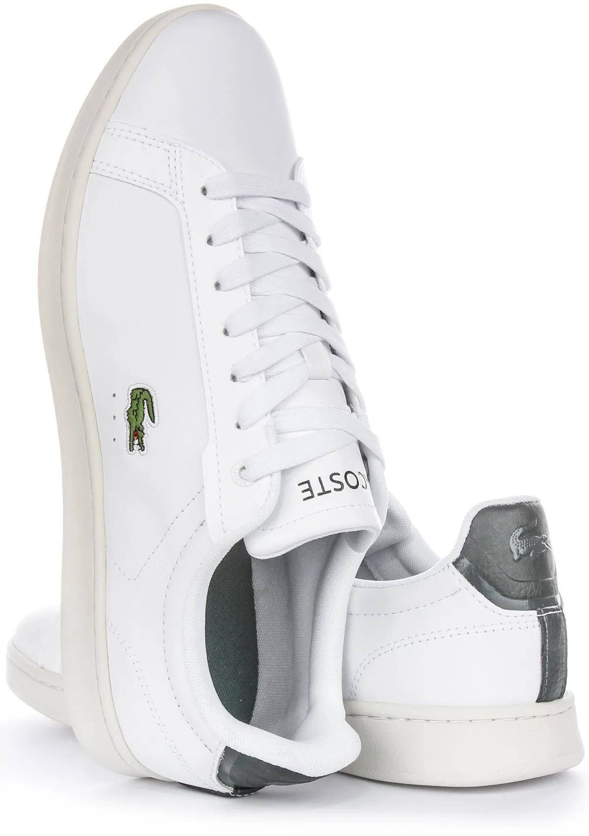 Lacoste Carnaby Pro En Blanc Vert Pour Hommes Chaussures Lacoste