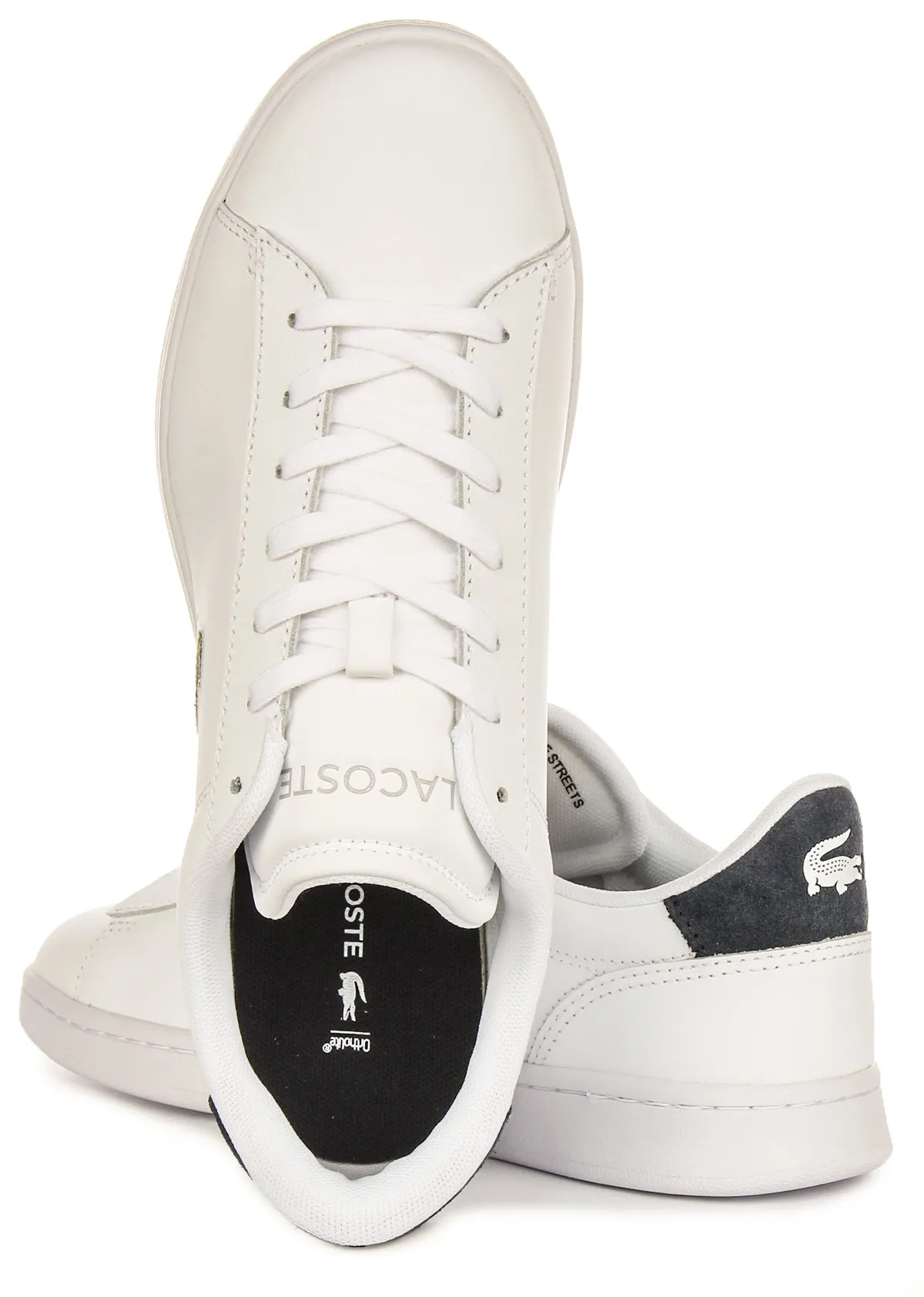 Chaussures Lacoste Carnaby Set Blanc Marine Pour Homme