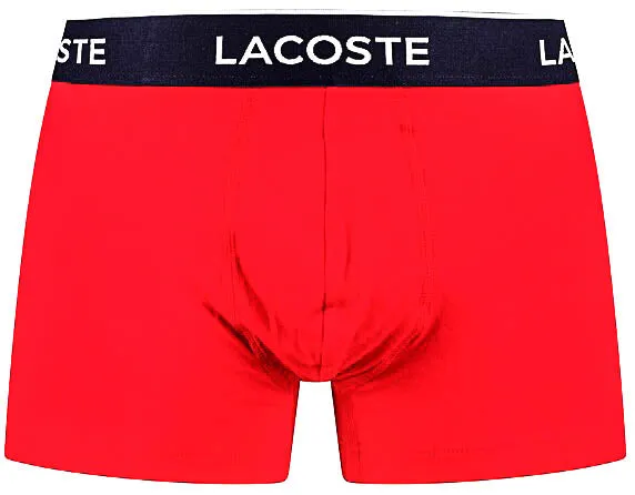 Boxers en Coton Élastique Lacoste en Bleu Marine et Rouge Pour Hommes Chaussures Lacoste