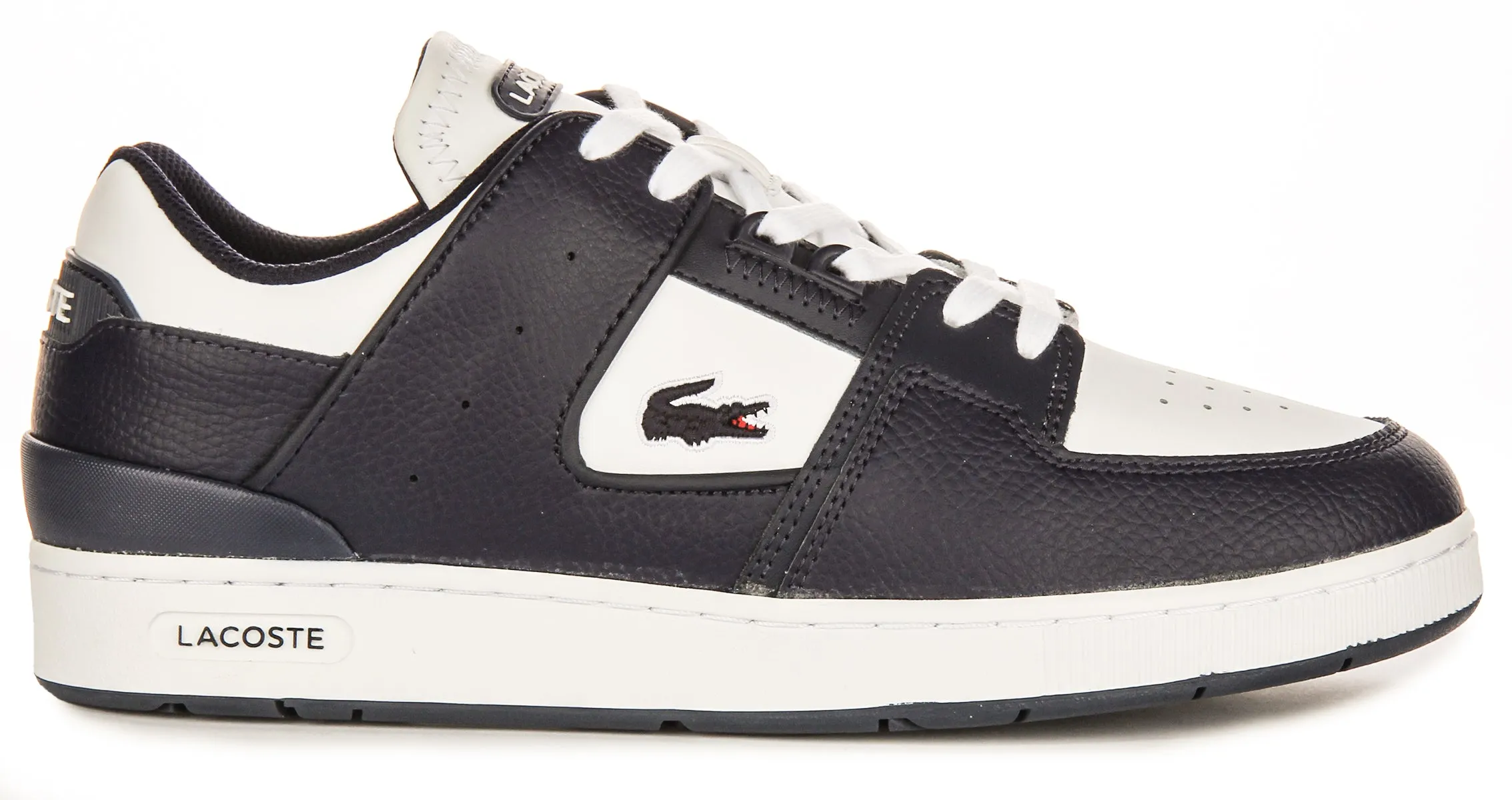 Chaussures Lacoste Court Cage en Bleu Marine et Blanc pour Homme