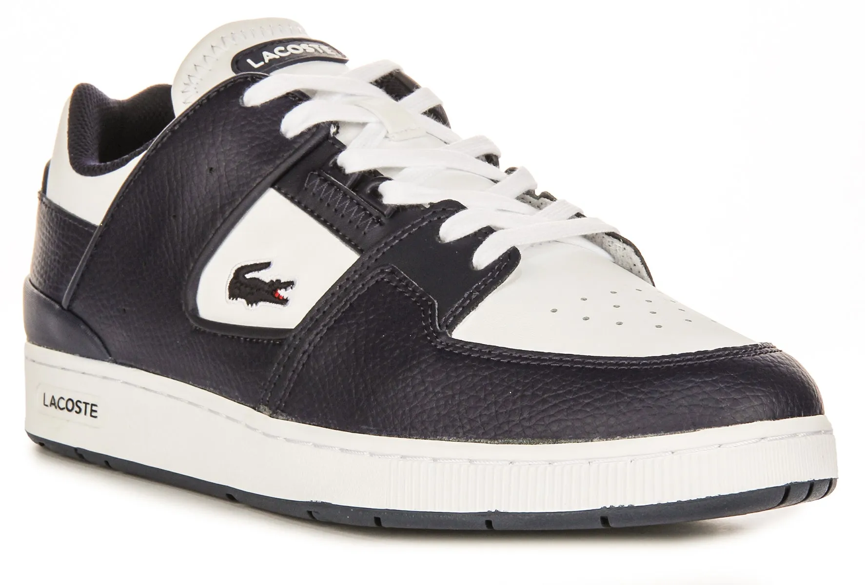 Chaussures Lacoste Court Cage en Bleu Marine et Blanc pour Homme