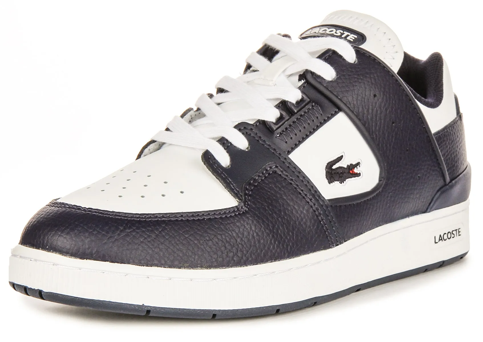 Chaussures Lacoste Court Cage en Bleu Marine et Blanc pour Homme