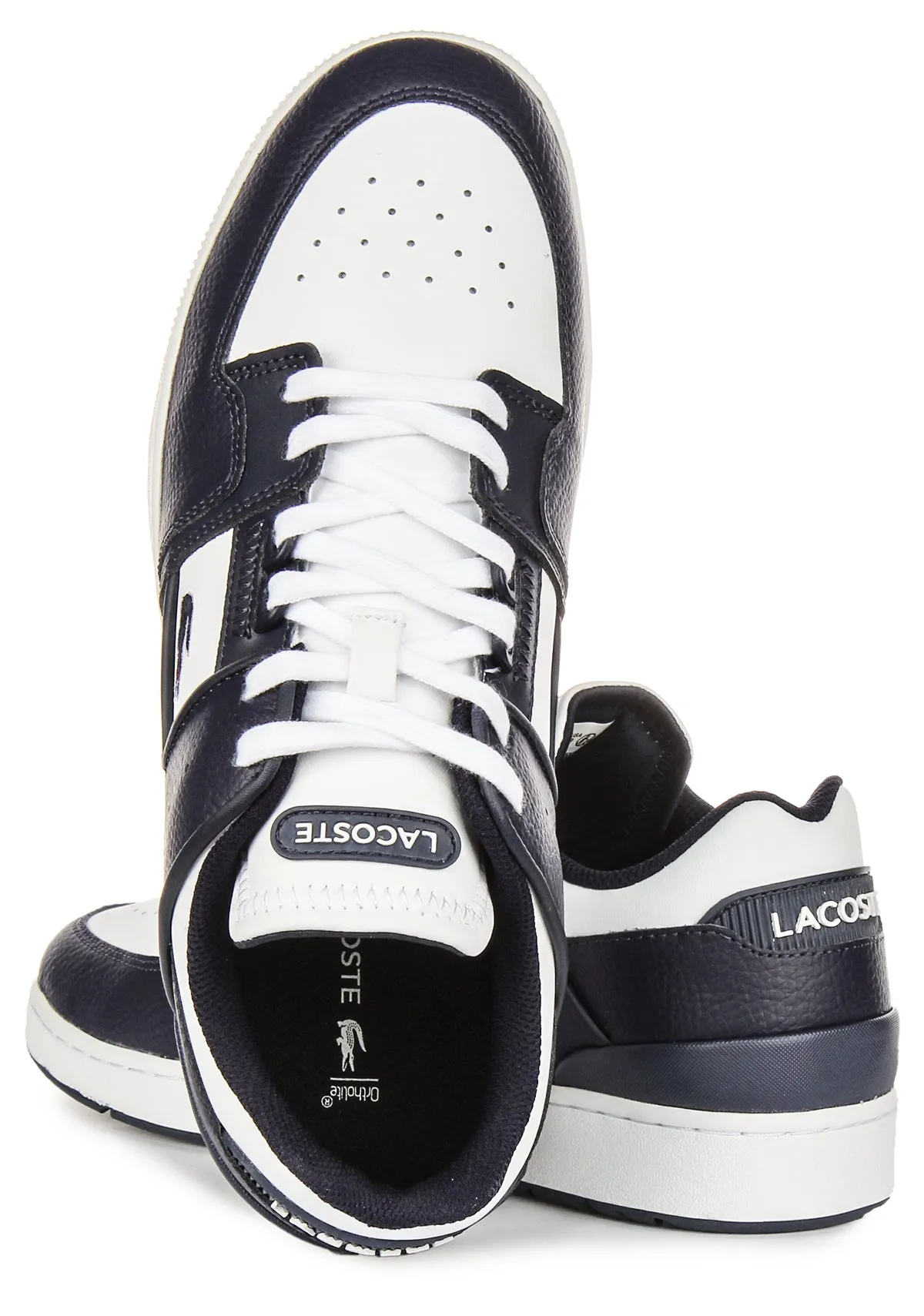 Chaussures Lacoste Court Cage en Bleu Marine et Blanc pour Homme