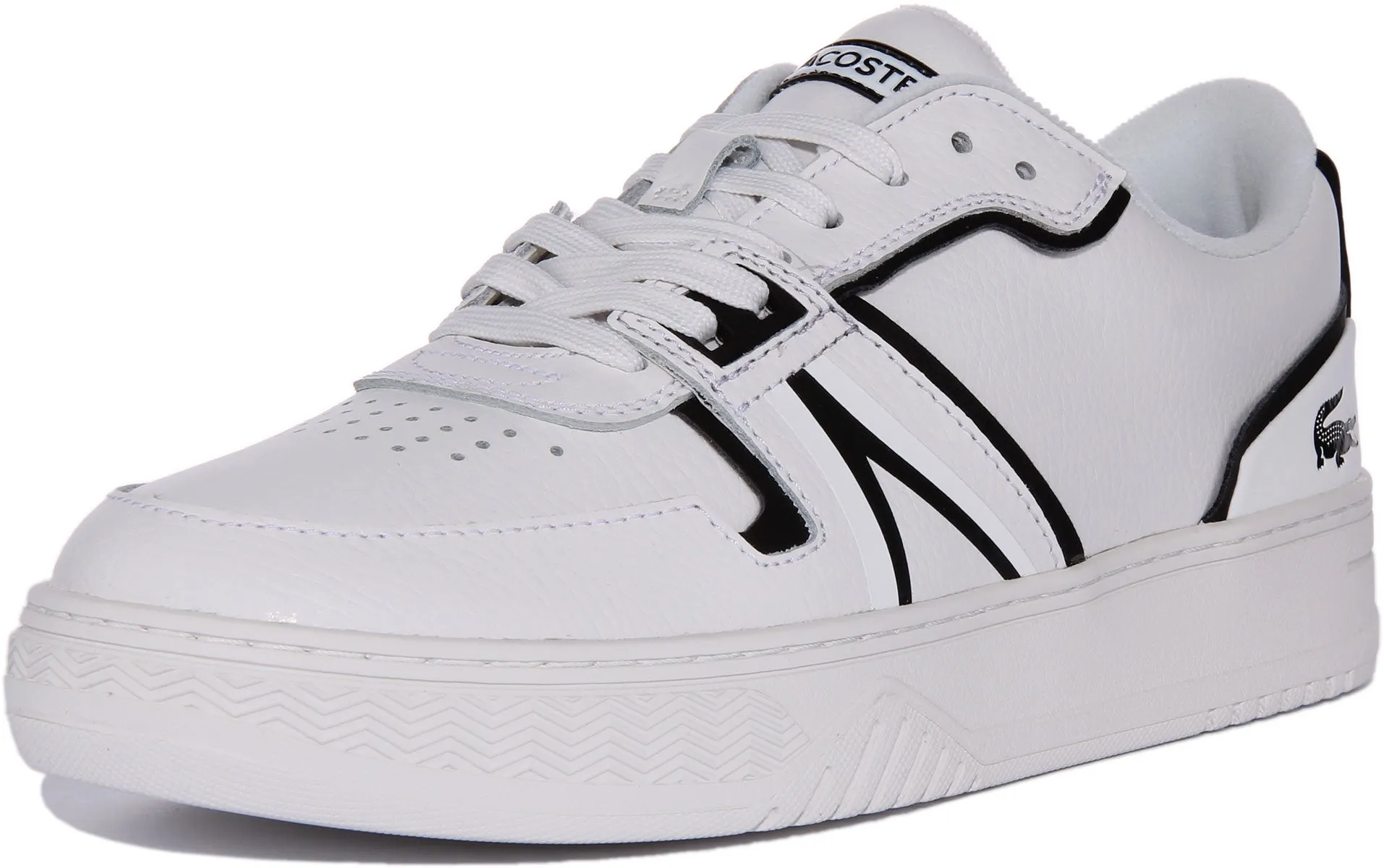 Lacoste L001 123 7 En Blanc Noir Pour Hommes Chaussures Lacoste