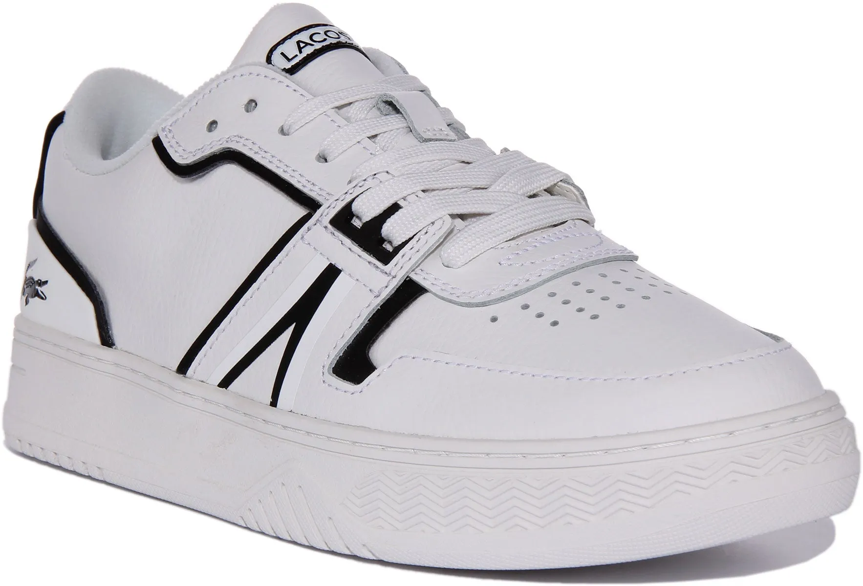 Lacoste L001 123 7 En Blanc Noir Pour Hommes Chaussures Lacoste