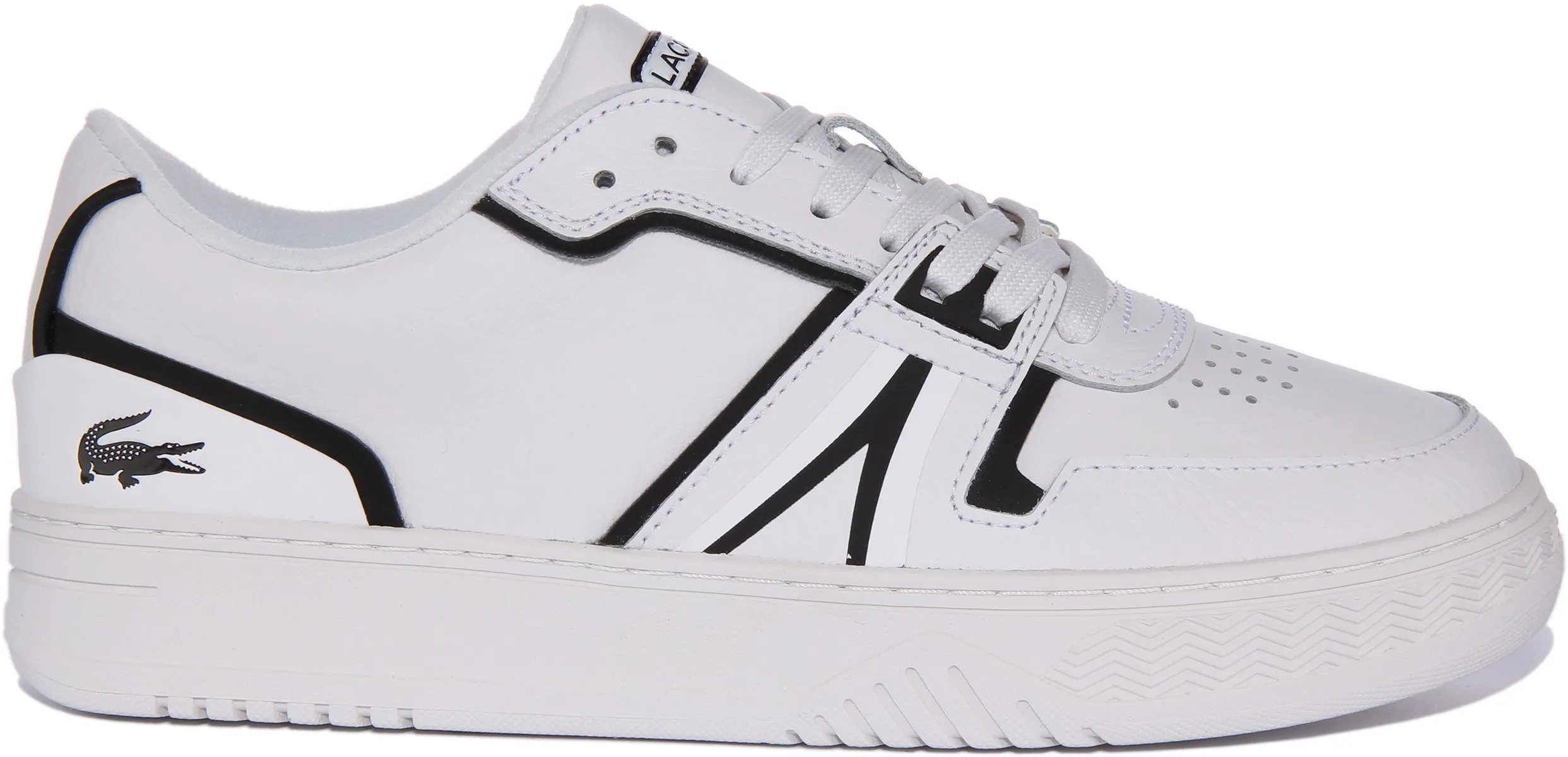 Lacoste L001 123 7 En Blanc Noir Pour Hommes Chaussures Lacoste