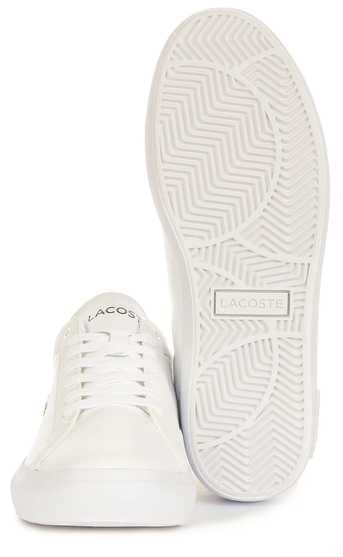 Lacoste Powercourt en blanc et vert pour hommes Chaussures Lacoste