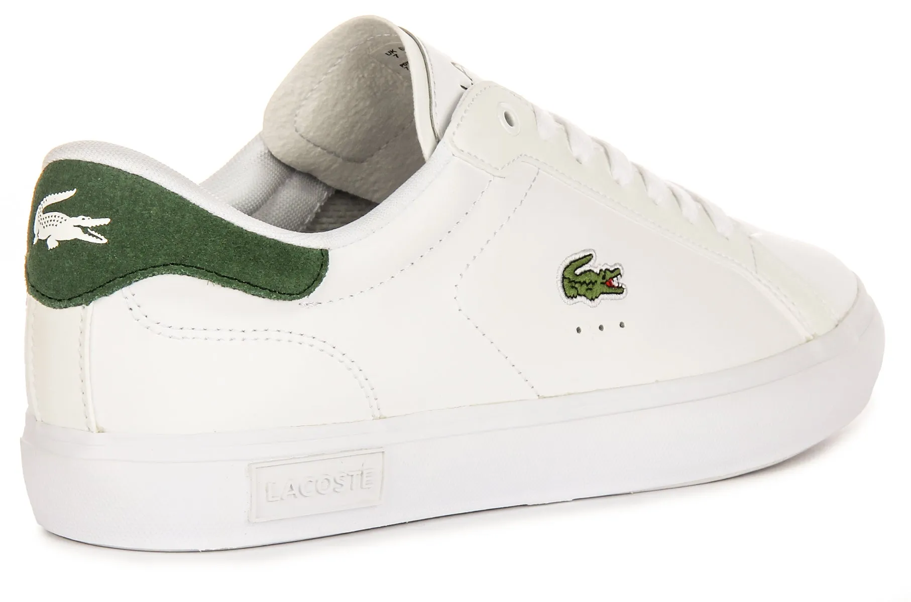 Lacoste Powercourt en blanc et vert pour hommes Chaussures Lacoste
