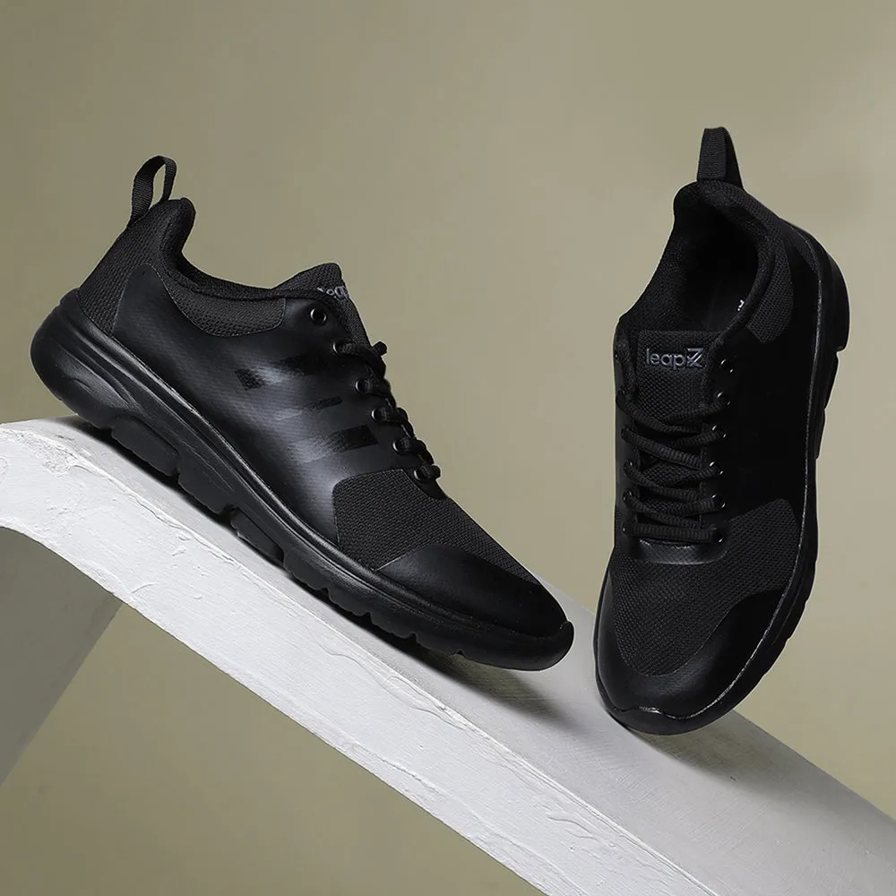 Chaussures décontractées à lacets Leap7x Noir pour hommes TRIVSKO-2E par Liberty