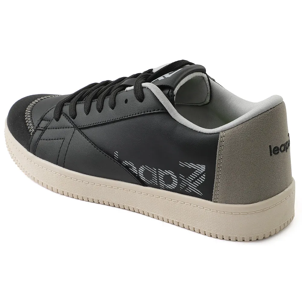 Leap7x Chaussures de Sport Décontractées à Lacets Noires Pour Hommes NEXTER-1E Par Liberty