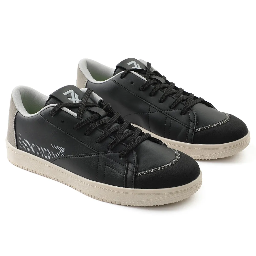Leap7x Chaussures de Sport Décontractées à Lacets Noires Pour Hommes NEXTER-1E Par Liberty