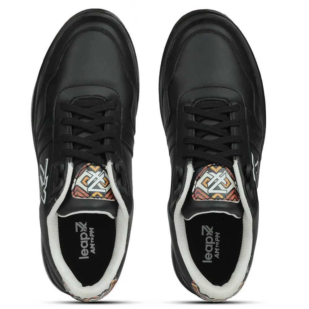 Baskets décontractées noires Leap7x pour hommes NICOLAS-1E par Liberty