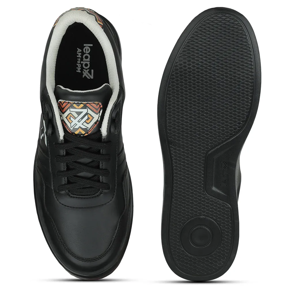 Baskets décontractées noires Leap7x pour hommes NICOLAS-1E par Liberty