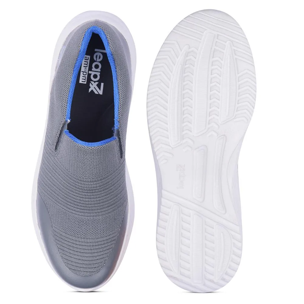 Leap7x By Liberty Mens FOTHILS-1E Chaussures de Sport Gris Foncé Sans Lacets