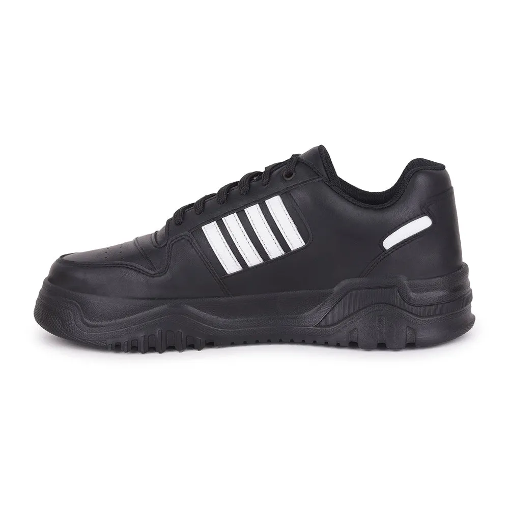 Baskets décontractées à lacets noires Leap7x pour hommes JAXER-1E par Liberty