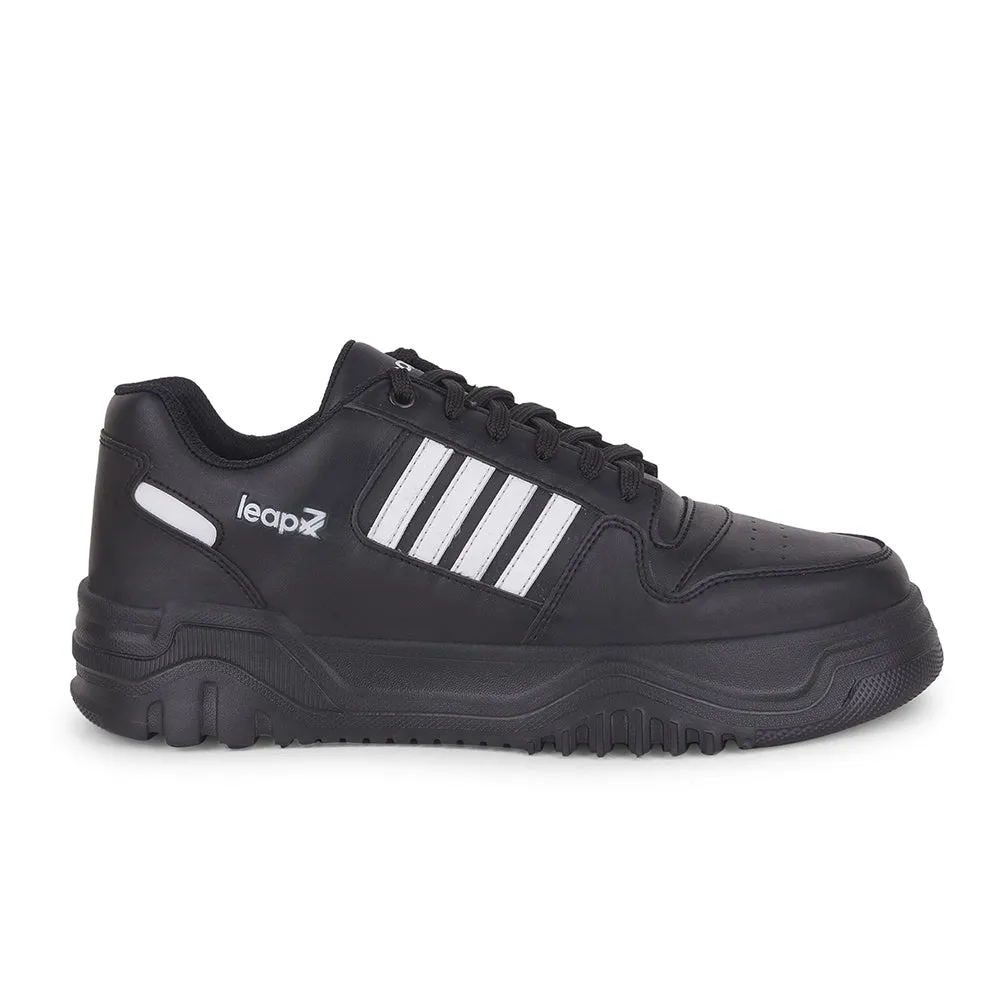 Baskets décontractées à lacets noires Leap7x pour hommes JAXER-1E par Liberty