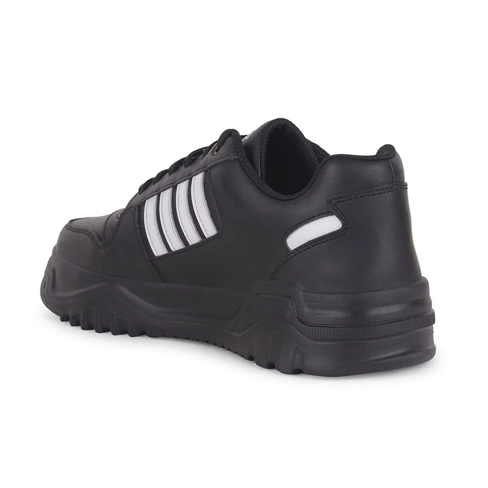 Baskets décontractées à lacets noires Leap7x pour hommes JAXER-1E par Liberty