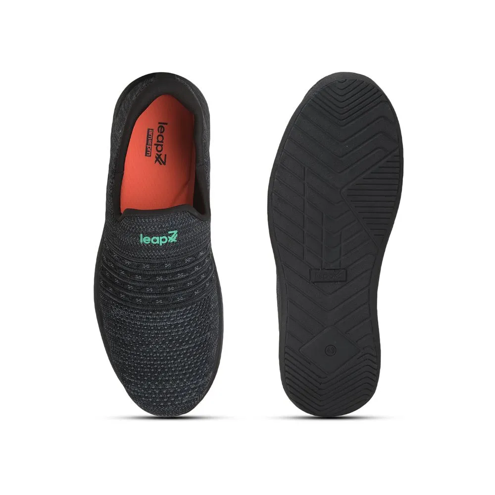 Chaussure décontractée noire sans lacets pour hommes RORY-12 par Liberty
