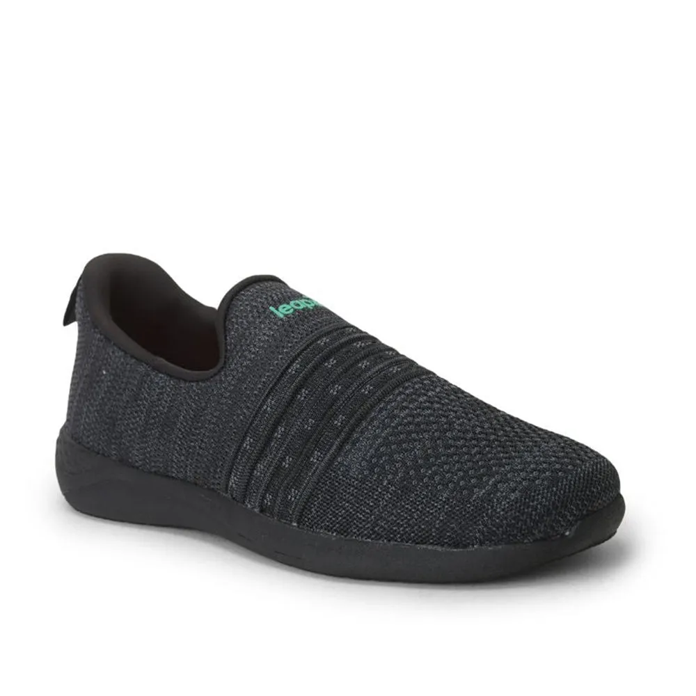 Chaussure décontractée noire sans lacets pour hommes RORY-12 par Liberty