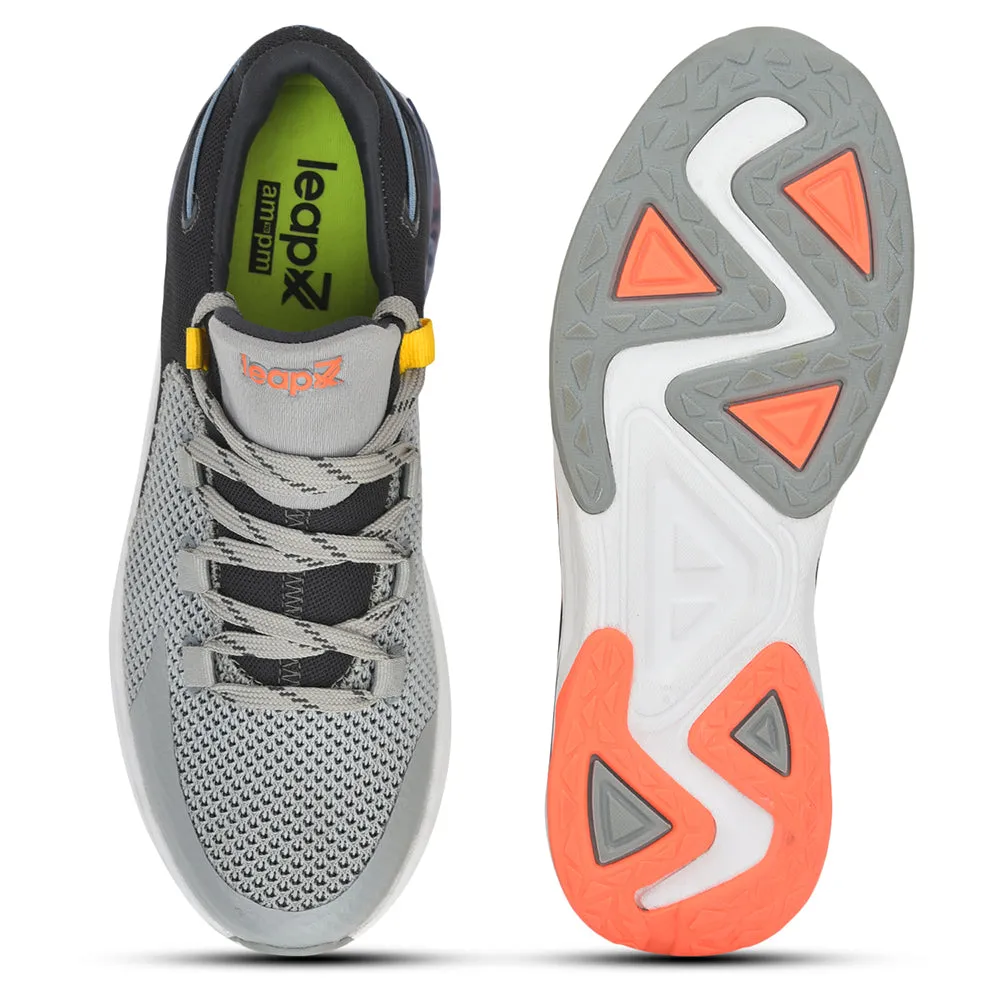 Chaussures décontractées à lacets gris clair Leap7x pour hommes SIGMA-1E par Liberty