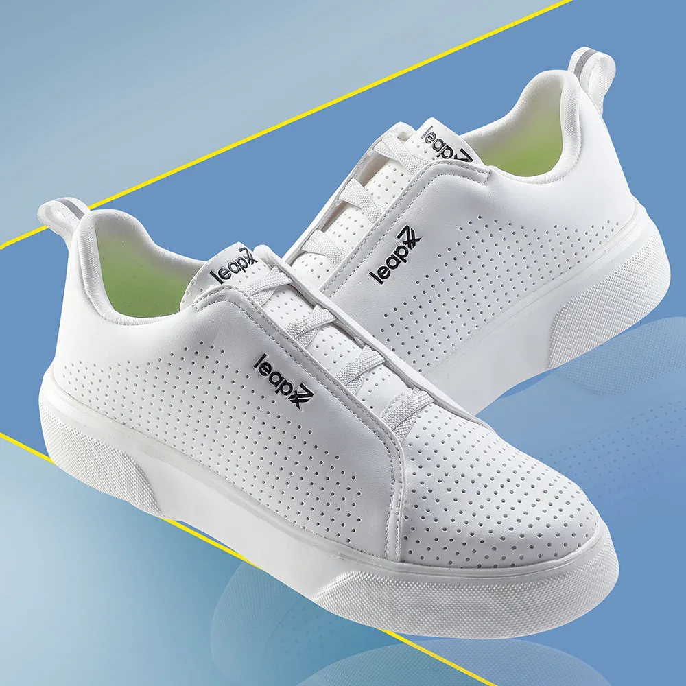 Baskets décontractées blanches à laçage Leap7x pour hommes CROATIA-2E par Liberty