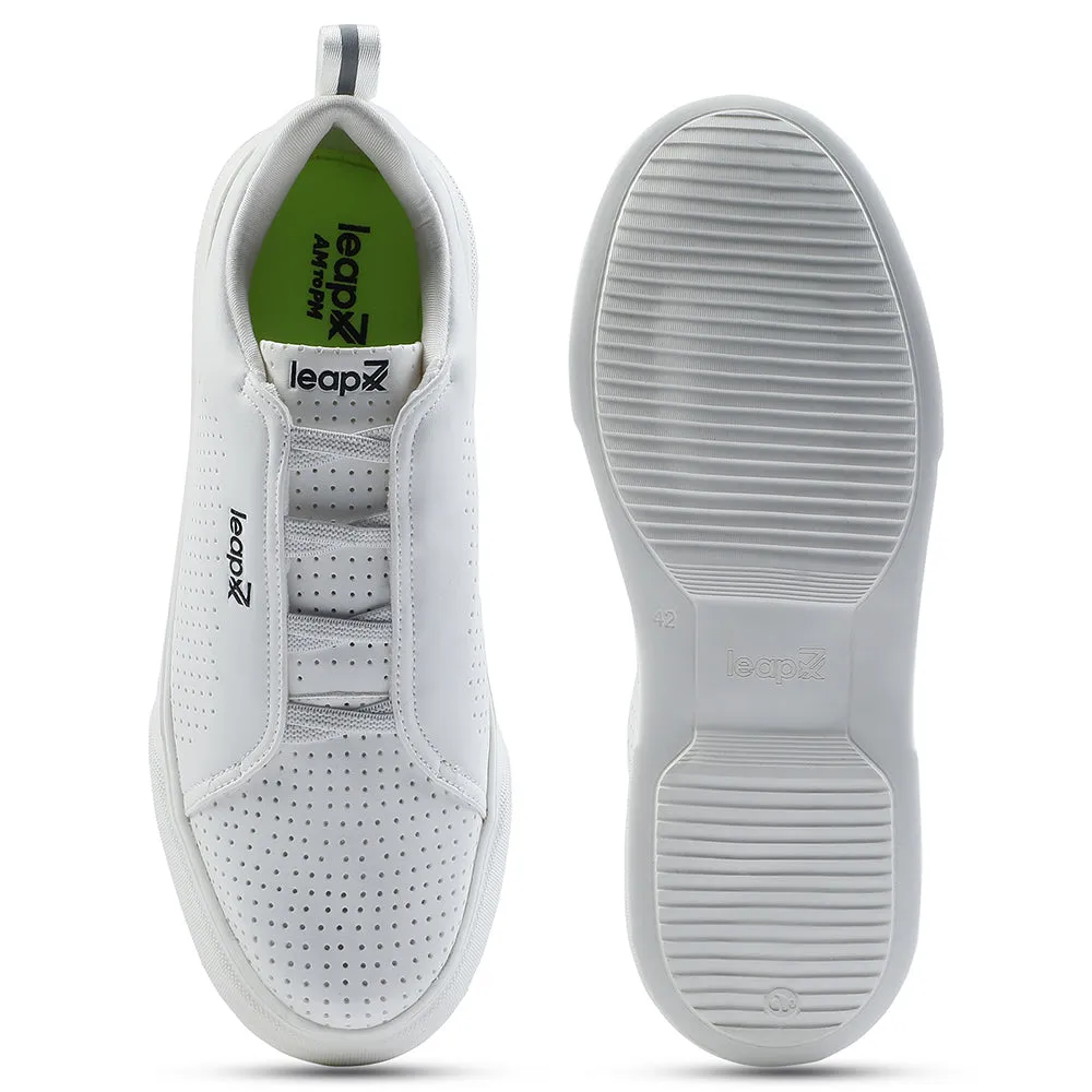 Baskets décontractées blanches à laçage Leap7x pour hommes CROATIA-2E par Liberty
