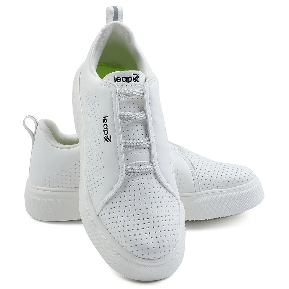 Baskets décontractées blanches à laçage Leap7x pour hommes CROATIA-2E par Liberty