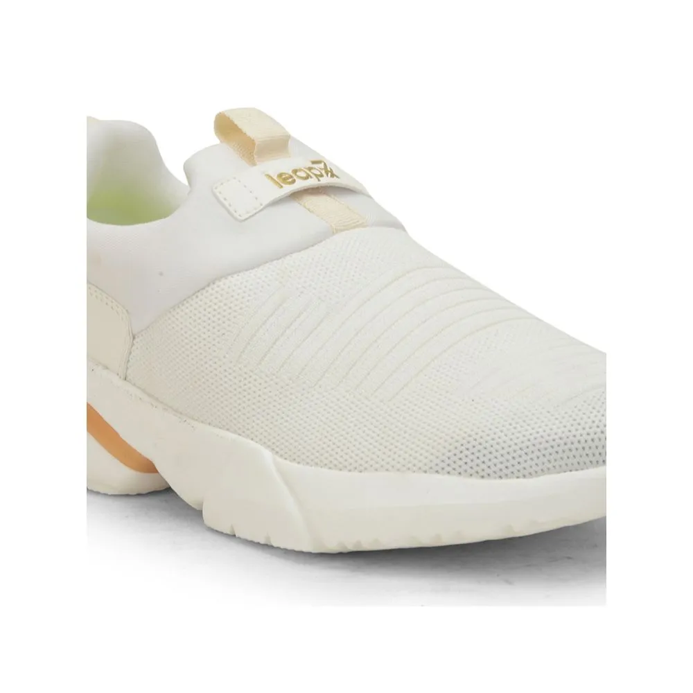 Chaussures décontractées sans lacets Leap7x Blanc pour hommes BRISK-01 Par Liberty