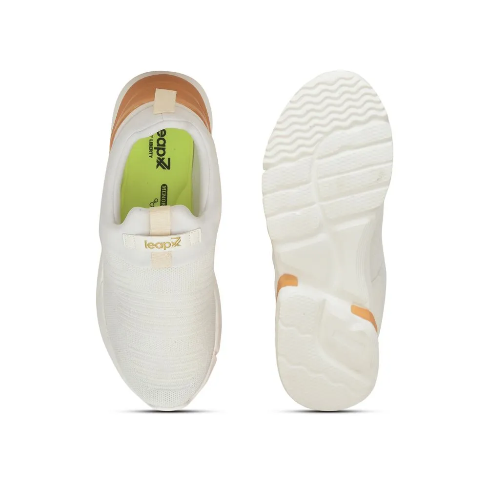 Chaussures décontractées sans lacets Leap7x Blanc pour hommes BRISK-01 Par Liberty