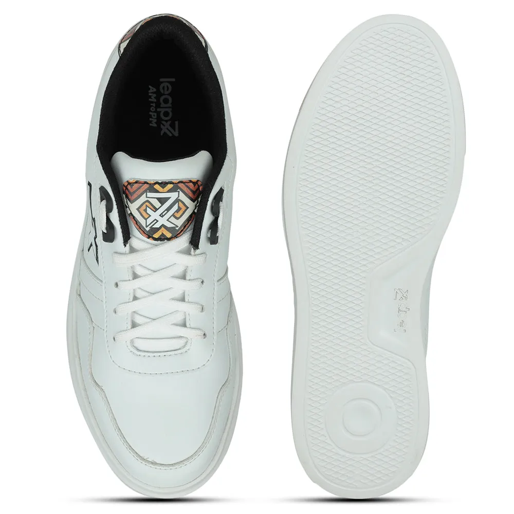 Baskets décontractées blanches Leap7x pour hommes NICOLAS-1E par Liberty