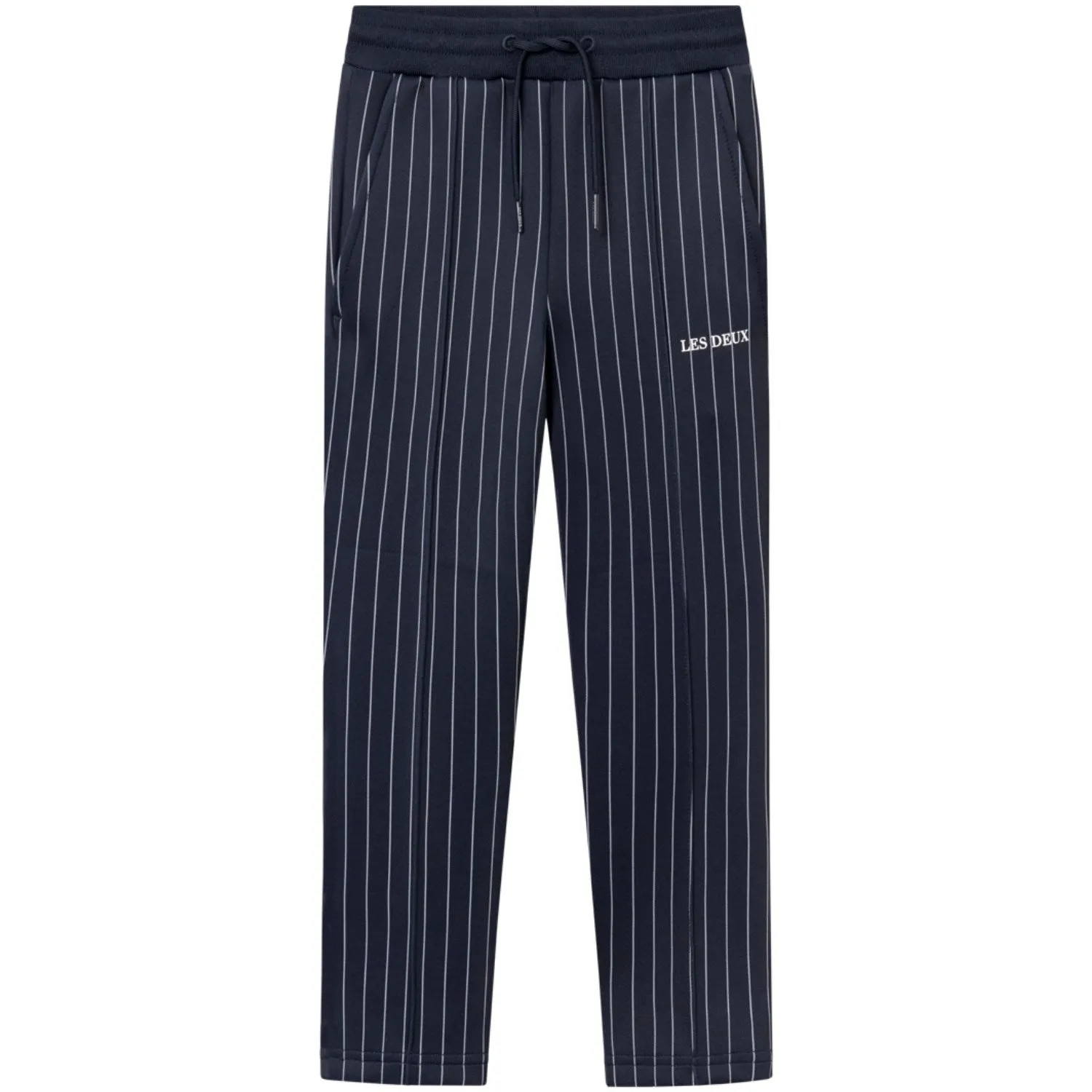 Les Deux Kids Pantalon de survêtement rayé Dark Navy/Light Ivory à pinces Enfant Les Deux Kids