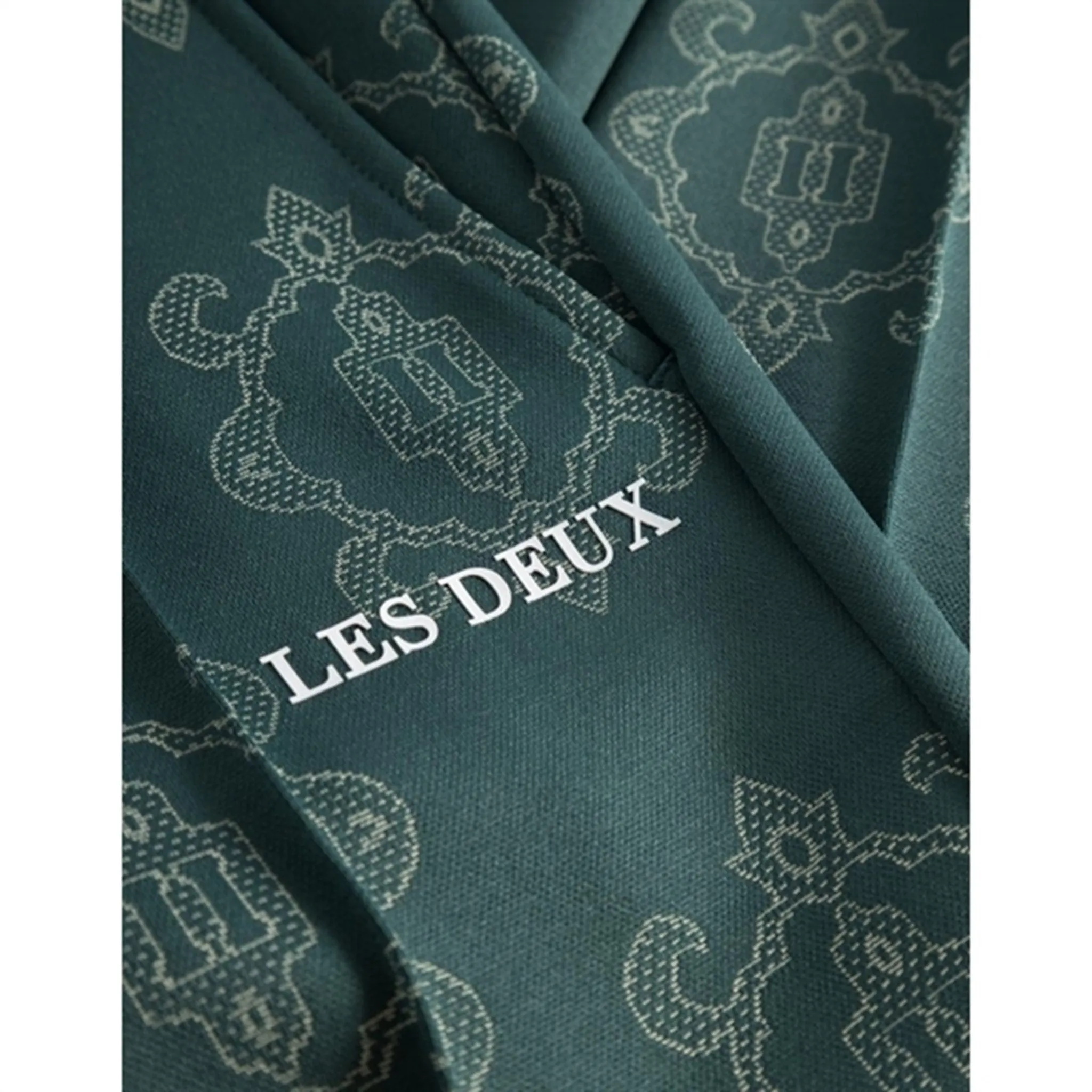 Les Deux Kids Pantalon de survêtement Jacquard Ballier Vert pin/Ivoire Les Deux Kids