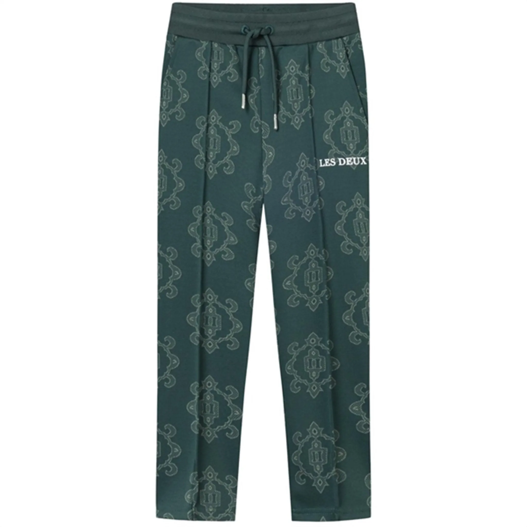 Les Deux Kids Pantalon de survêtement Jacquard Ballier Vert pin/Ivoire Les Deux Kids