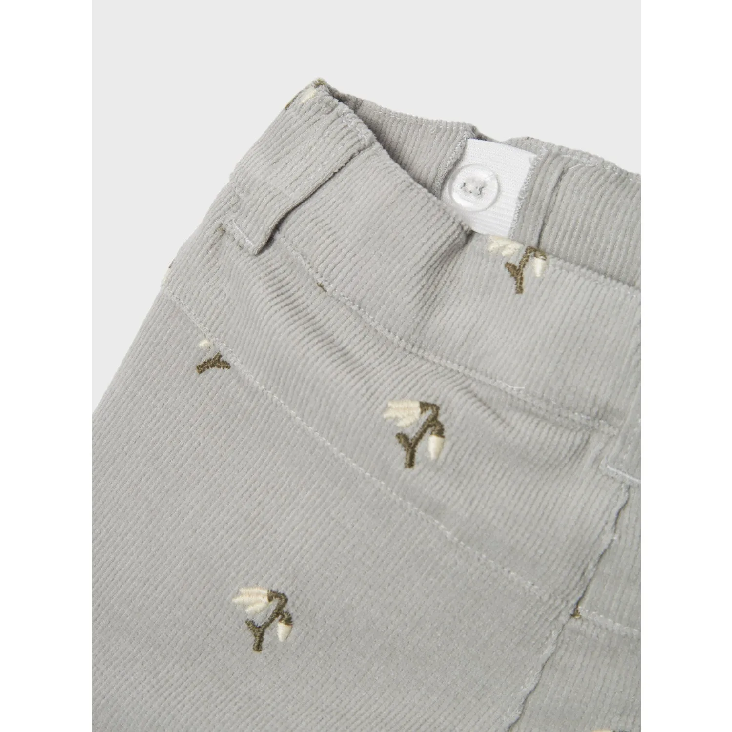 Lil'Atelier Pantalon large en velours côtelé Bella Gris Mirage Lil Atelier