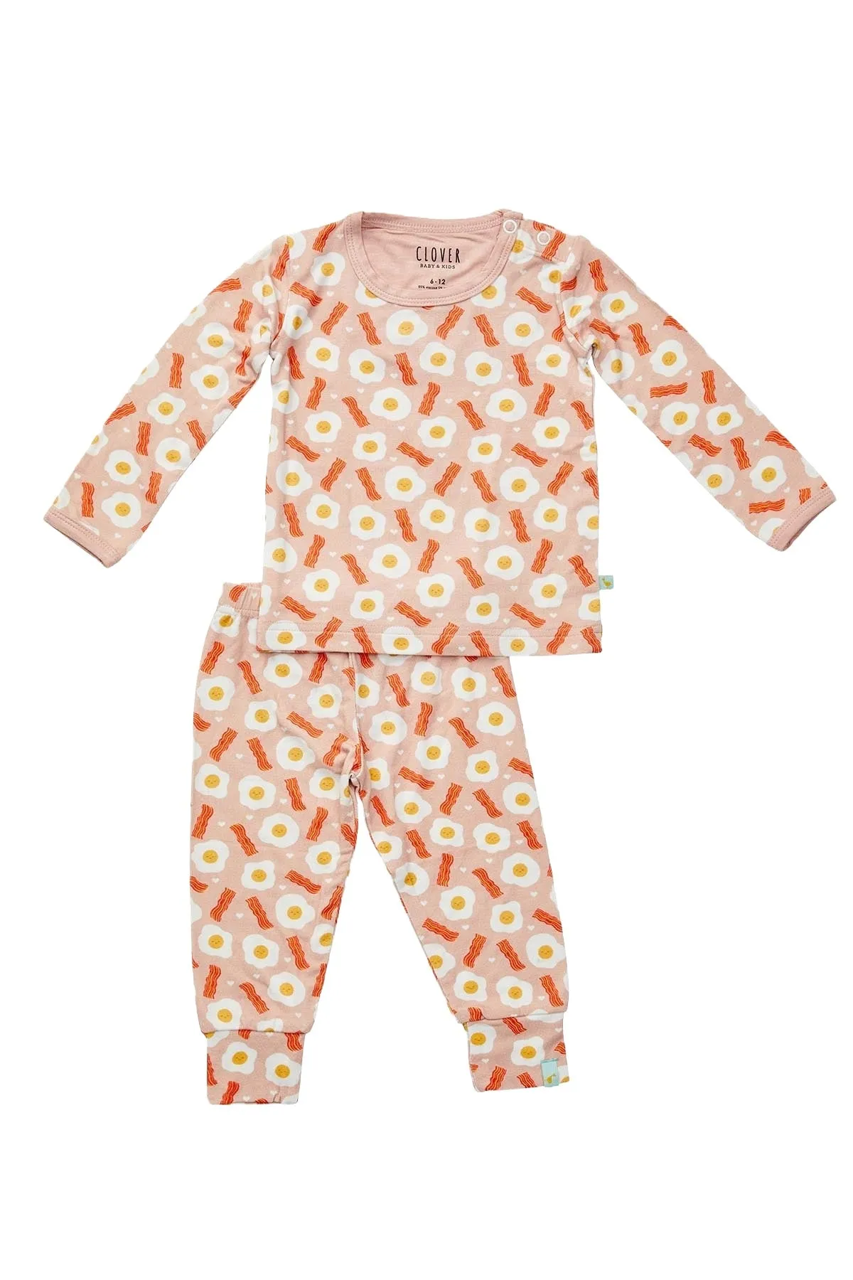 Pyjama à Manches Longues - Bacon & Œufs Rose Babykids_Clover-Baby-Kids