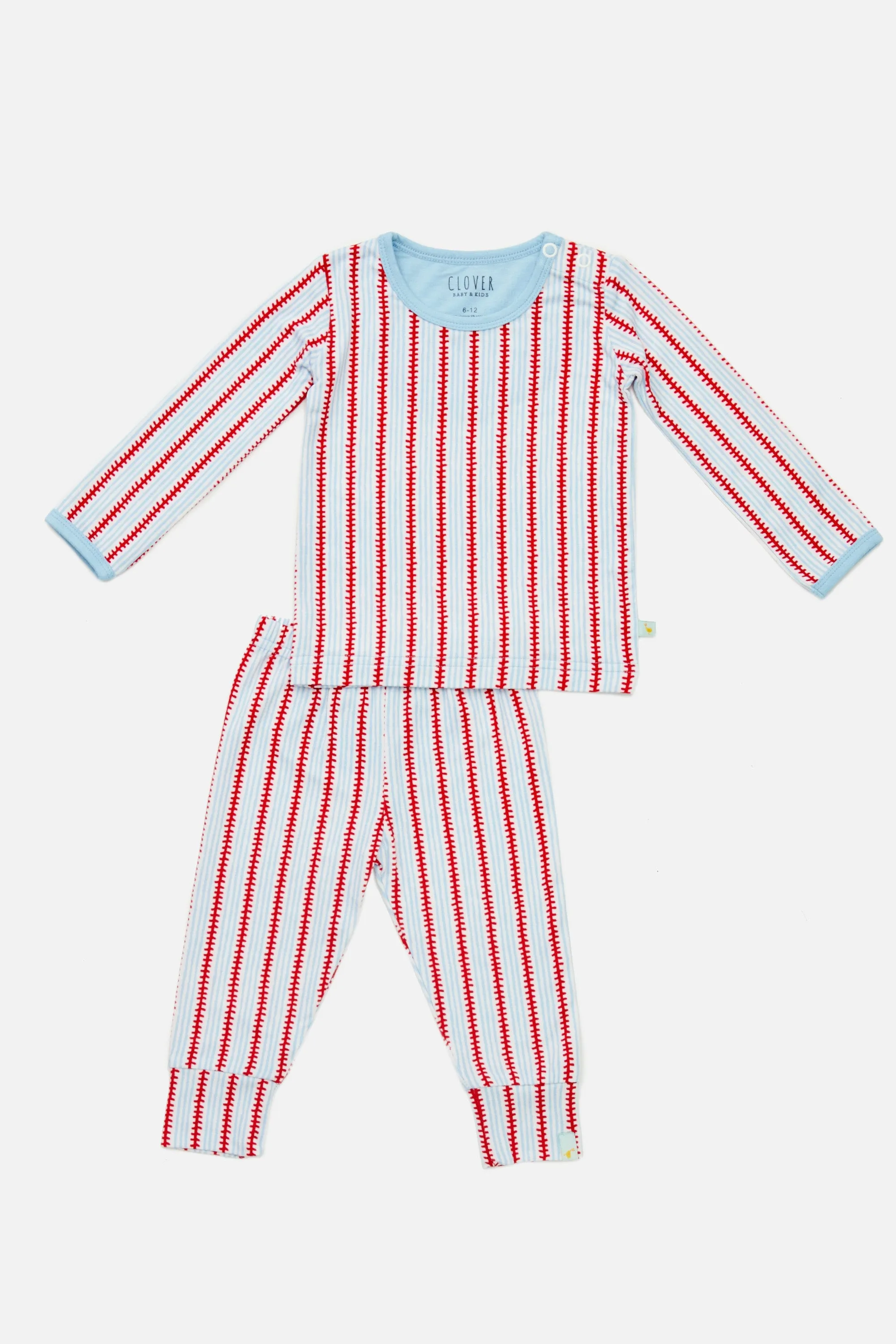 Pyjama à Manches Longues - Rayures Baseball Babykids_Clover-Baby-Kids