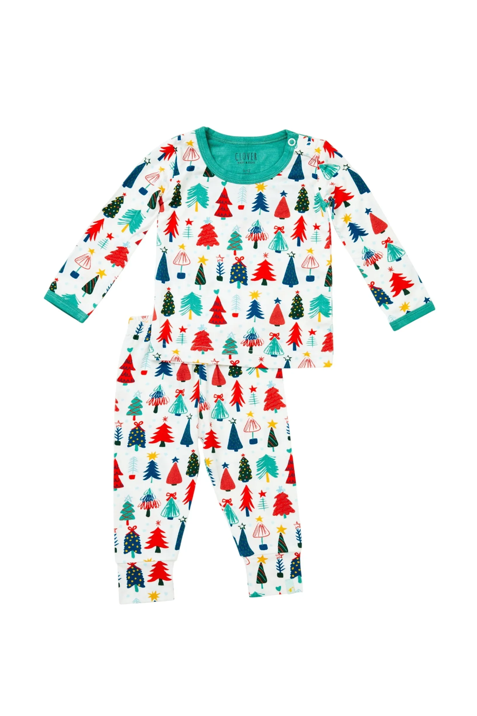 Pyjama à Manches Longues - Sapins de Noël Babykids_Clover-Baby-Kids