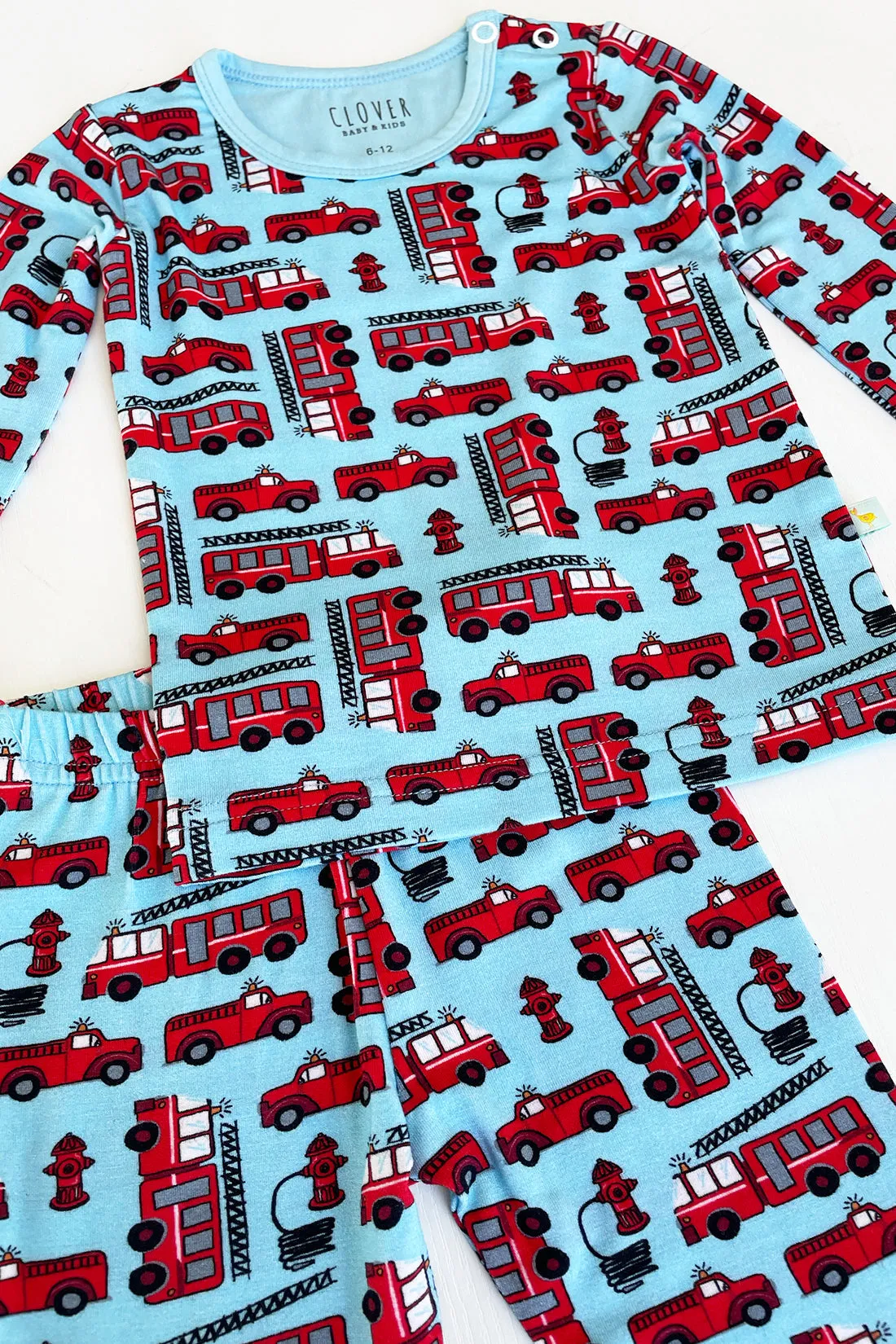 Pyjama à Manches Longues - Camions de Pompiers Babykids_Clover-Baby-Kids