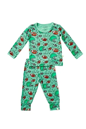 Long Sleeve Pajama Set - Football Babykids_Clover-Baby-Kids
