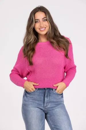 Lost in the Music Women's Rounded Neckline Dolman Sleeve Sweater