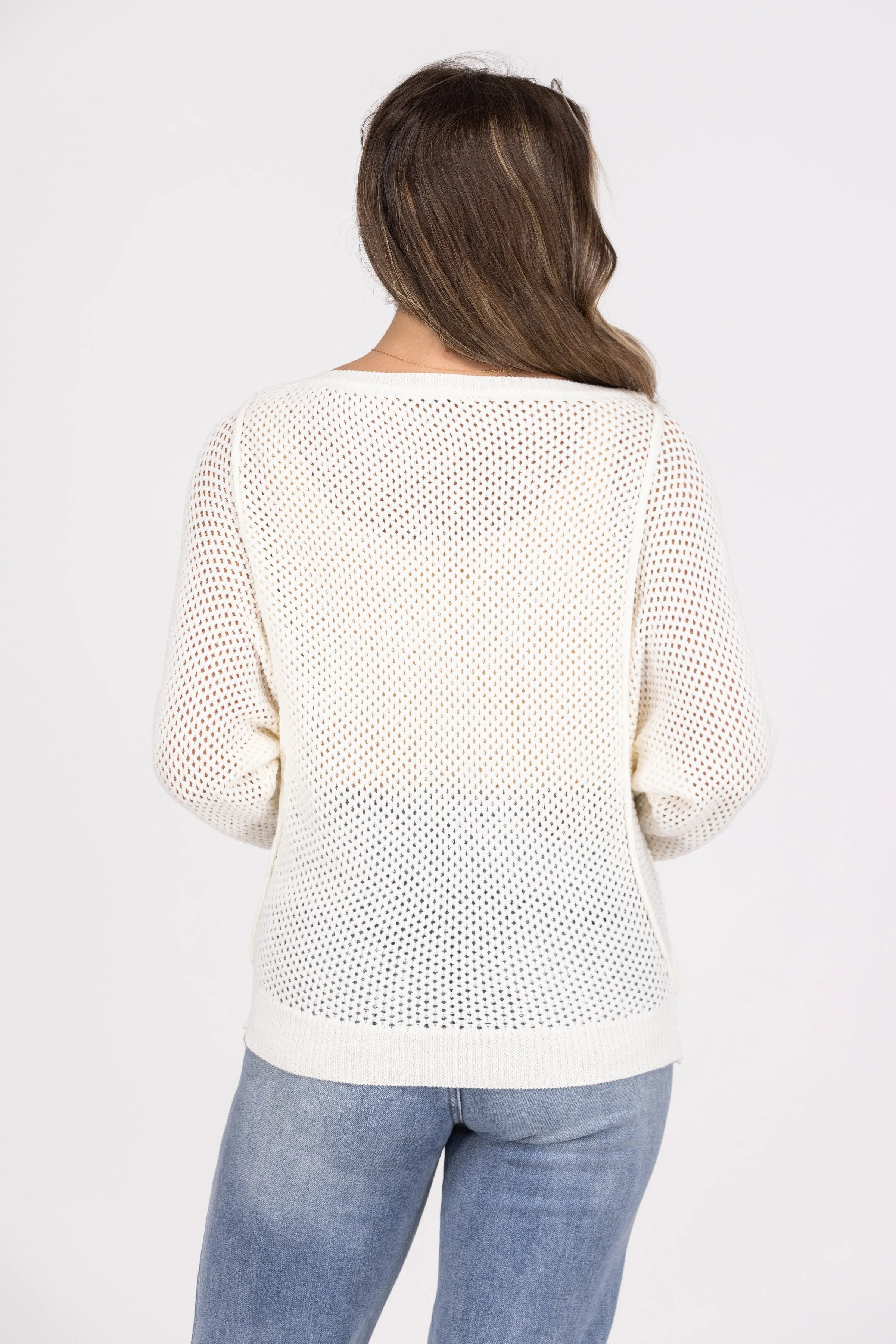 Sweater Femme Col Rond à Manches Dolman Lost in the Music