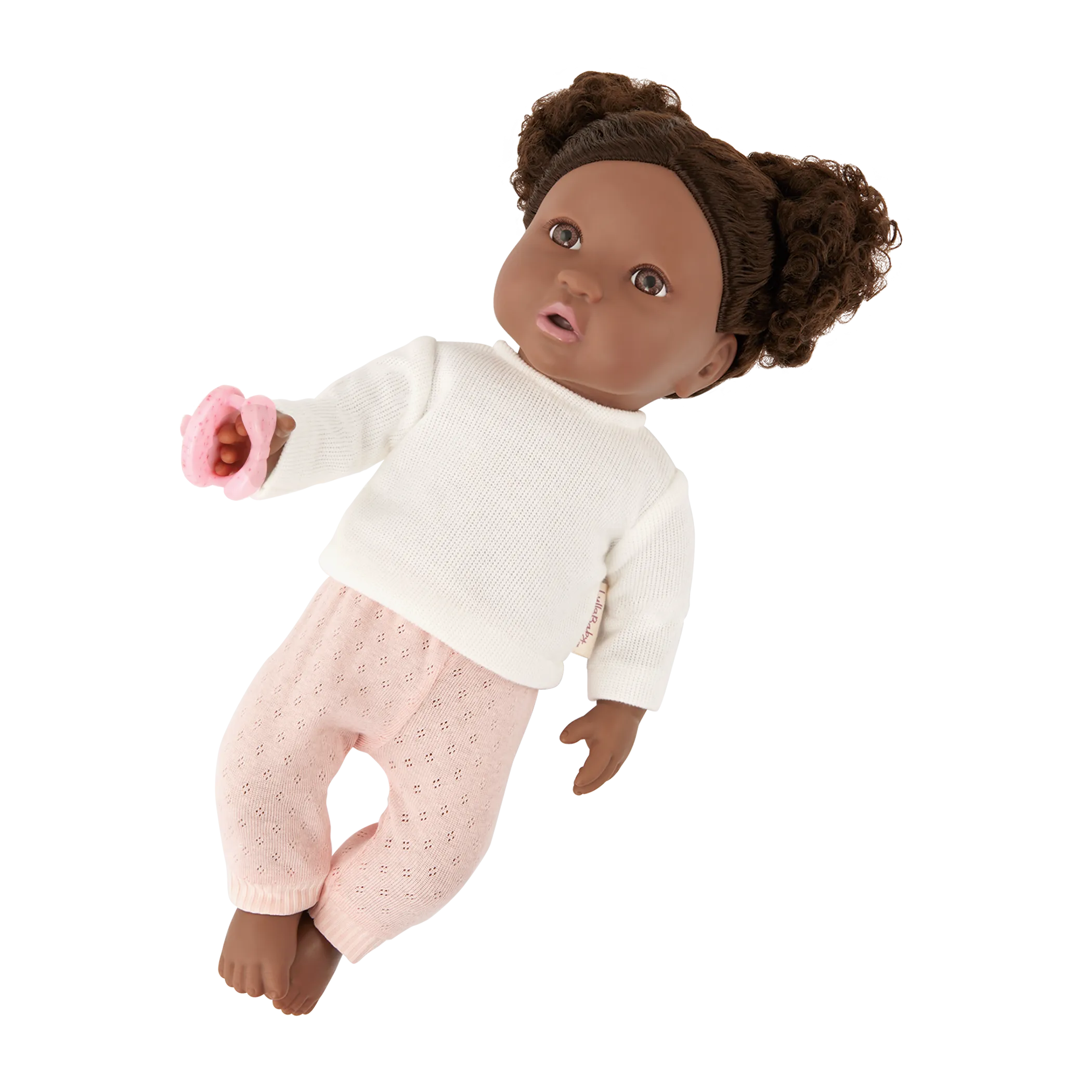 LullaBaby – Poupée avec Cheveux Bouclés Bruns